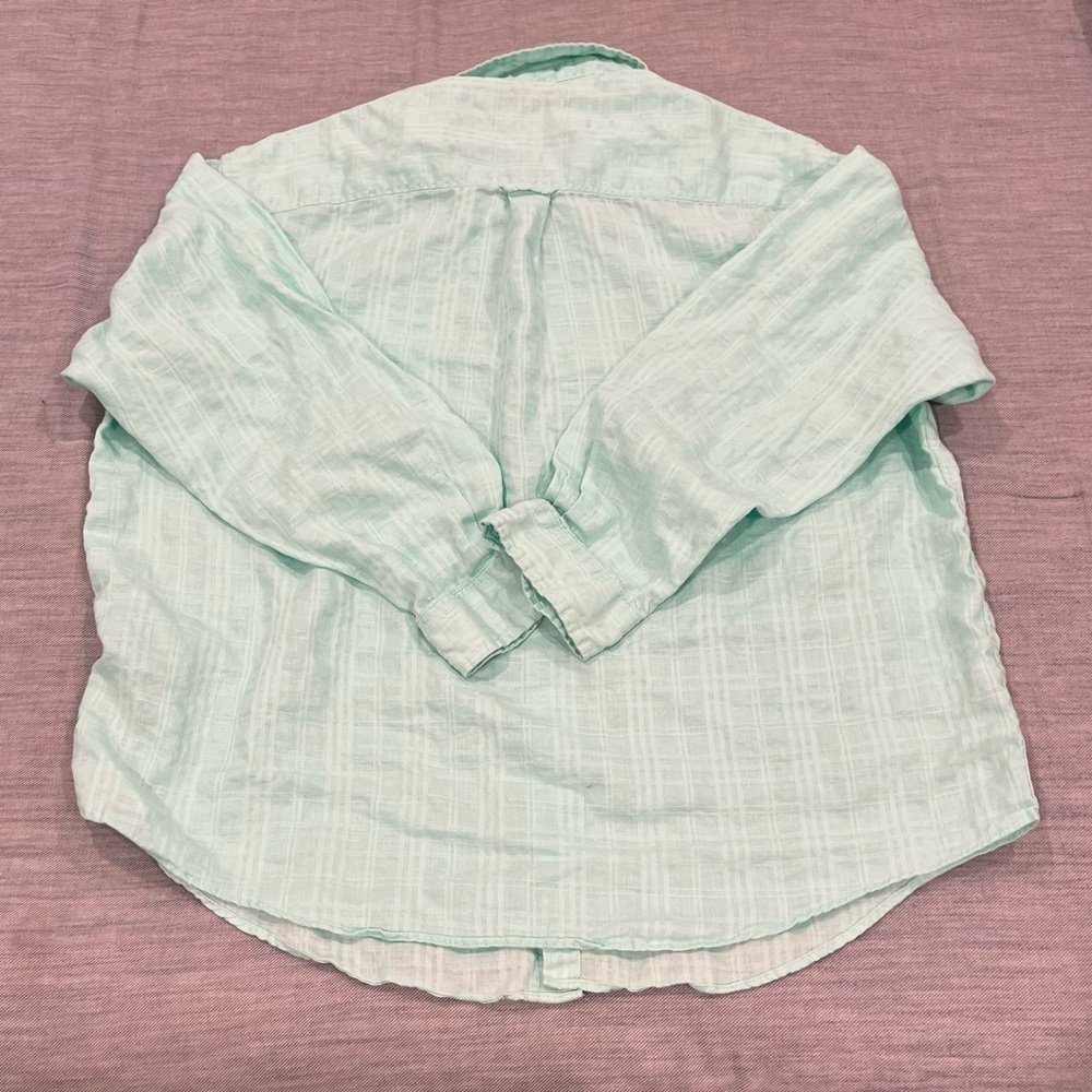 Caribbean Green Casual Button Down Shirt Lightweight Size 2XBIG - Picture 2 of 5